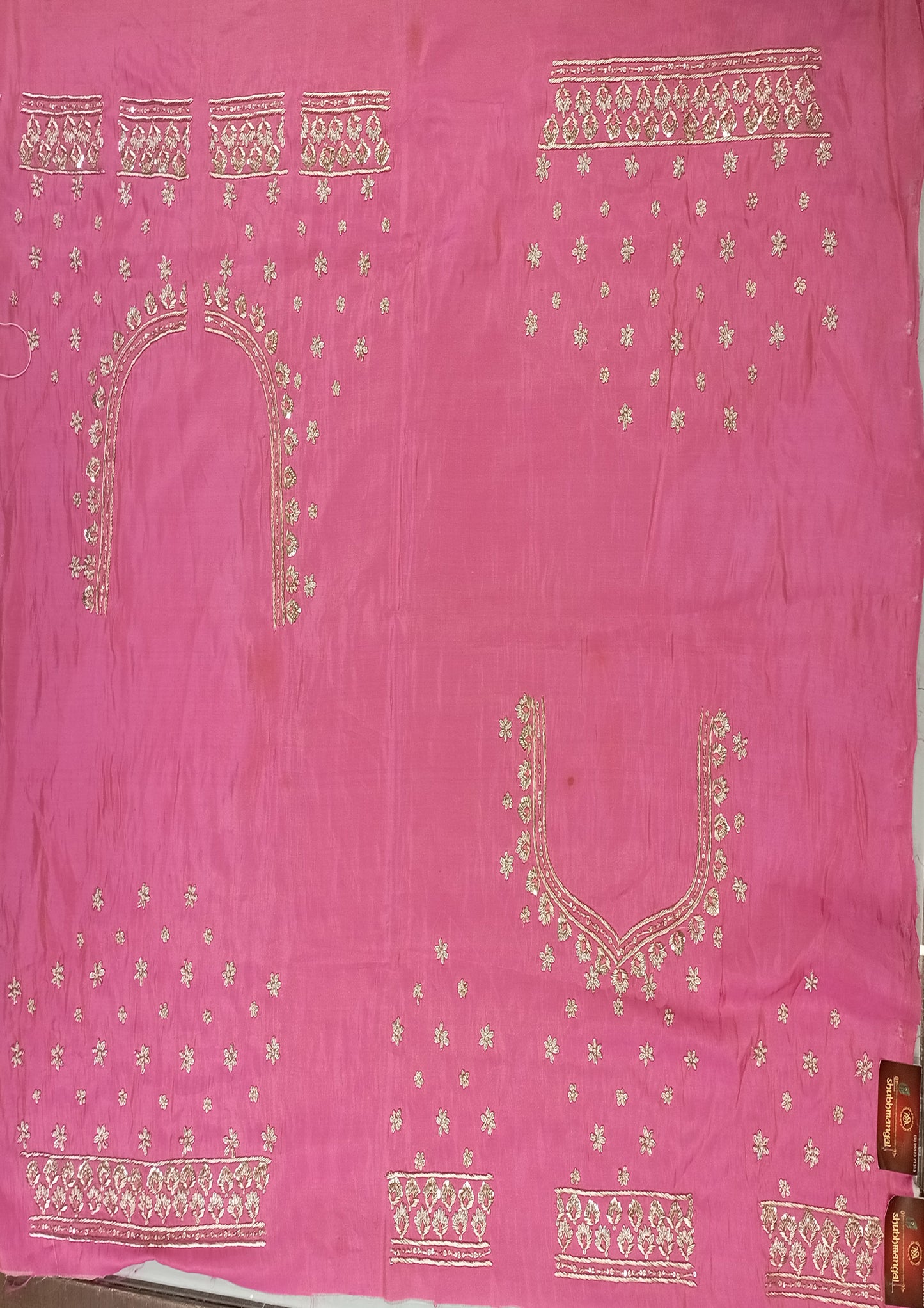 Adorable Pink Color Raw Silk Hand Work Lehenga Choli