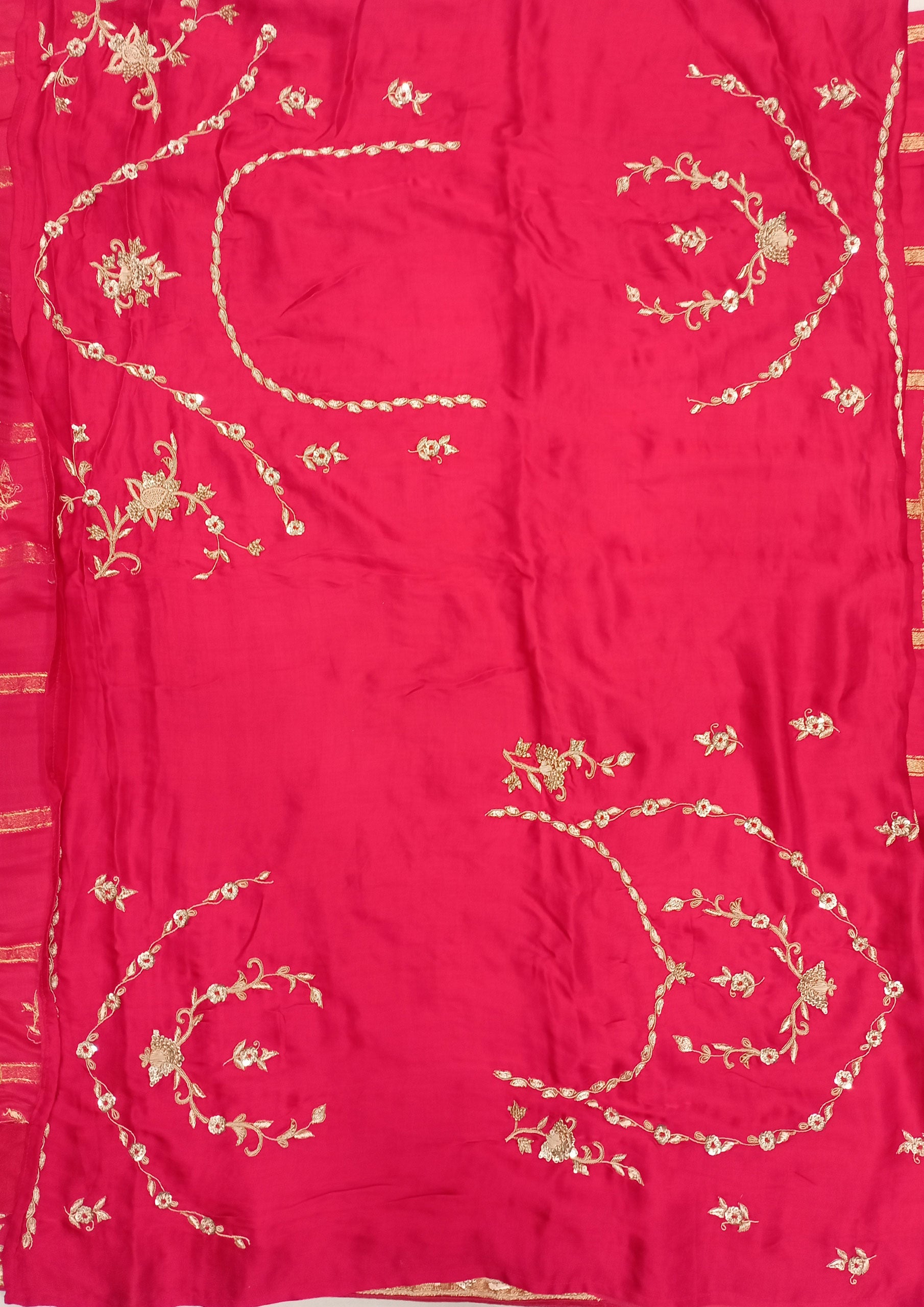 Red Color Gajji Silk Hand Work Bandhani Saree