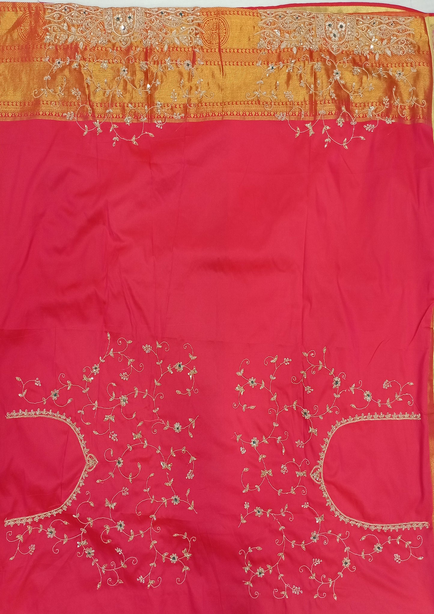 Rose Gold Color Patola Silk Kanjivaram Saree