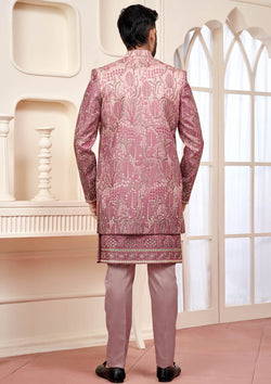 Pink Color Indo Western For Men